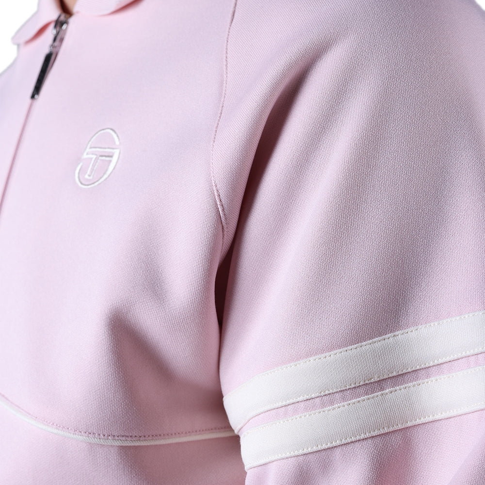 Veste de survêtement Orion 024 Sergio Tacchini rose, détail de la bande contrastée