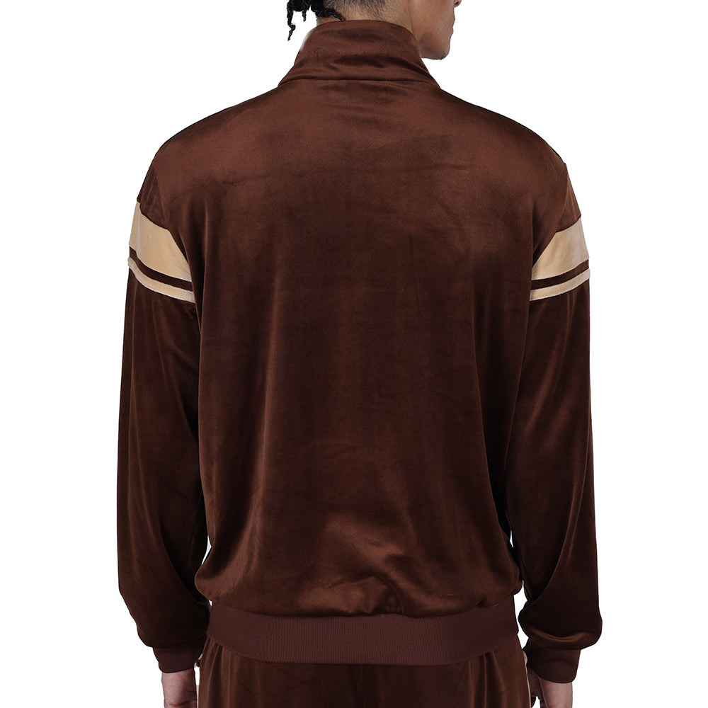 Veste de survêtement Damarindo 025 en velours Sergio Tacchini marron, vue de dos