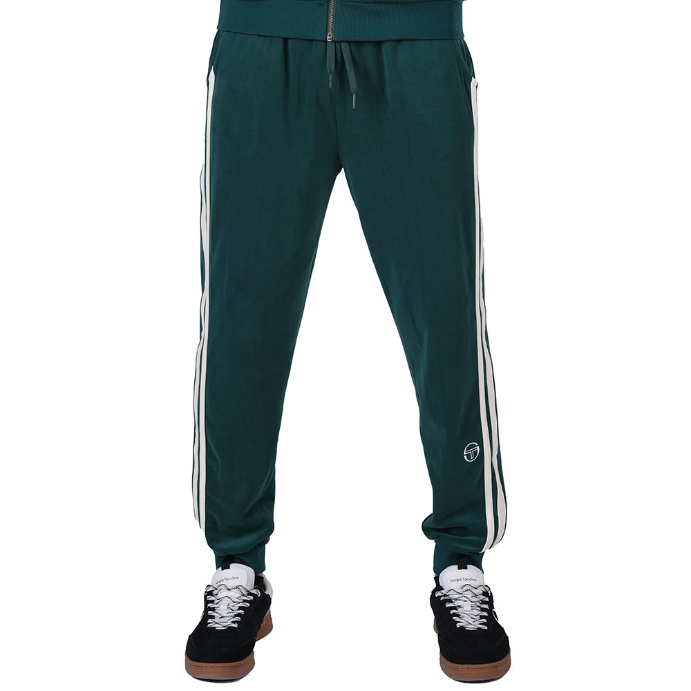 Pantalon de survêtement Damarindo 025 en velours Sergio Tacchini vert, vue trois quarts