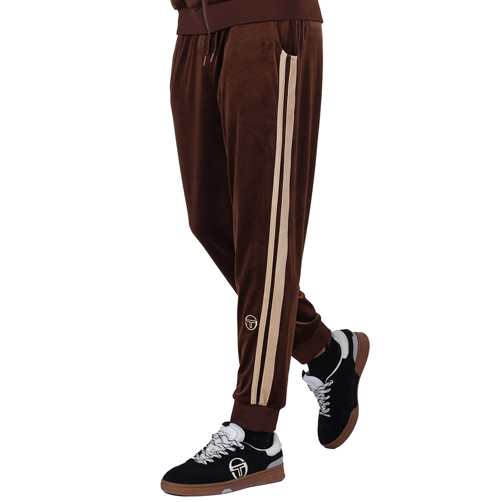 Pantalon de survêtement Damarindo 025 en velours Sergio Tacchini marron, vue de face
