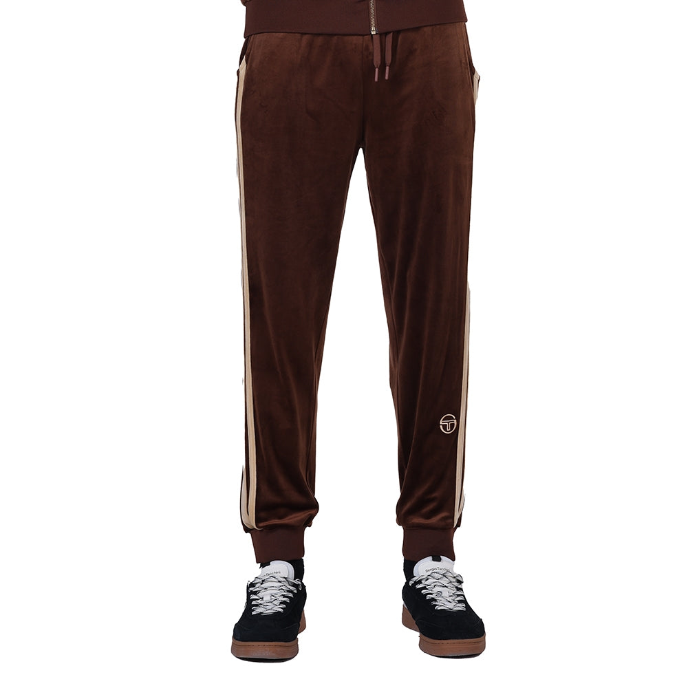 Pantalon de survêtement Damarindo 025 en velours Sergio Tacchini marron, vue trois quarts