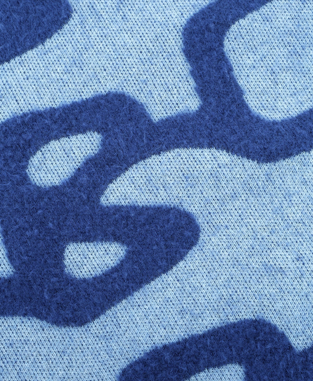Big Logo Arbor Alpaca Knit Arbor Antwerp, détail de la maille alpaga et du jacquard