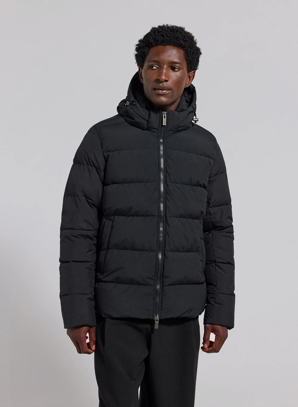 Doudoune Pyrenex Spoutnic Mini Ripstop noire portée, vue de face