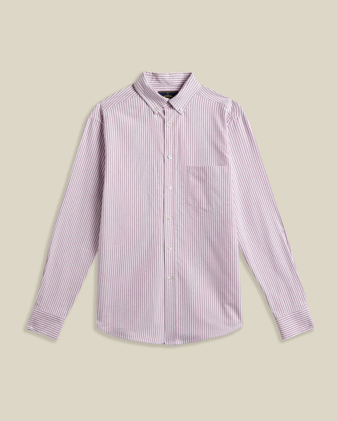 Chemise Brushed Oxford Stripe Portuguese Flannel bordeaux
