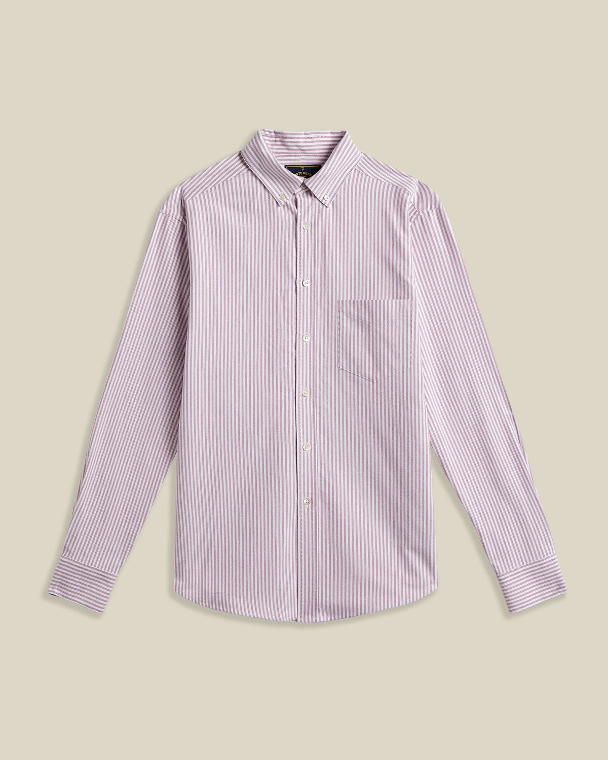 Chemise Brushed Oxford Stripe Portuguese Flannel bordeaux