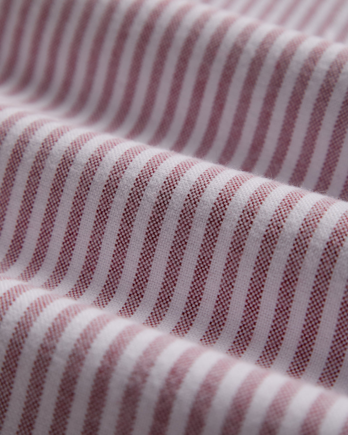 Chemise Brushed Oxford Stripe Portuguese Flannel bordeaux, détail