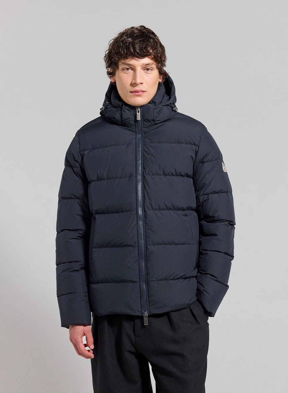 Doudoune Pyrenex Spoutnic Mini Ripstop bleu foncé portée, vue de face