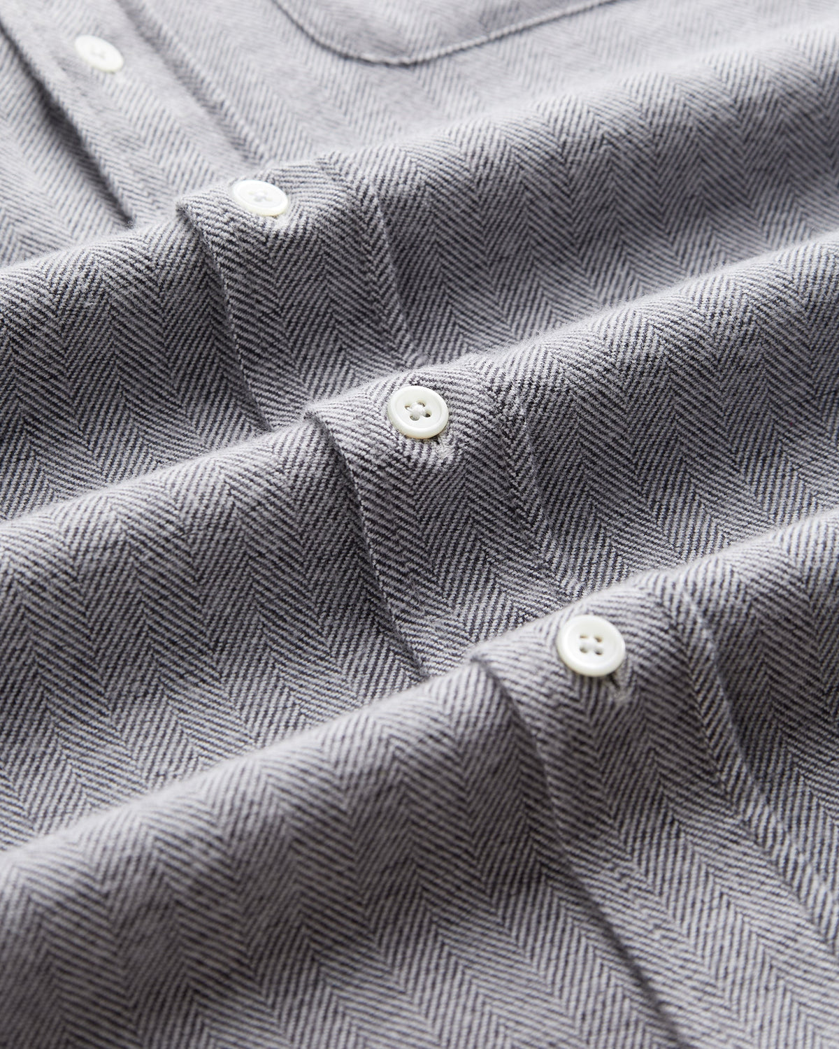 Chemise Espiga Portuguese Flannel grise, détail du tissu