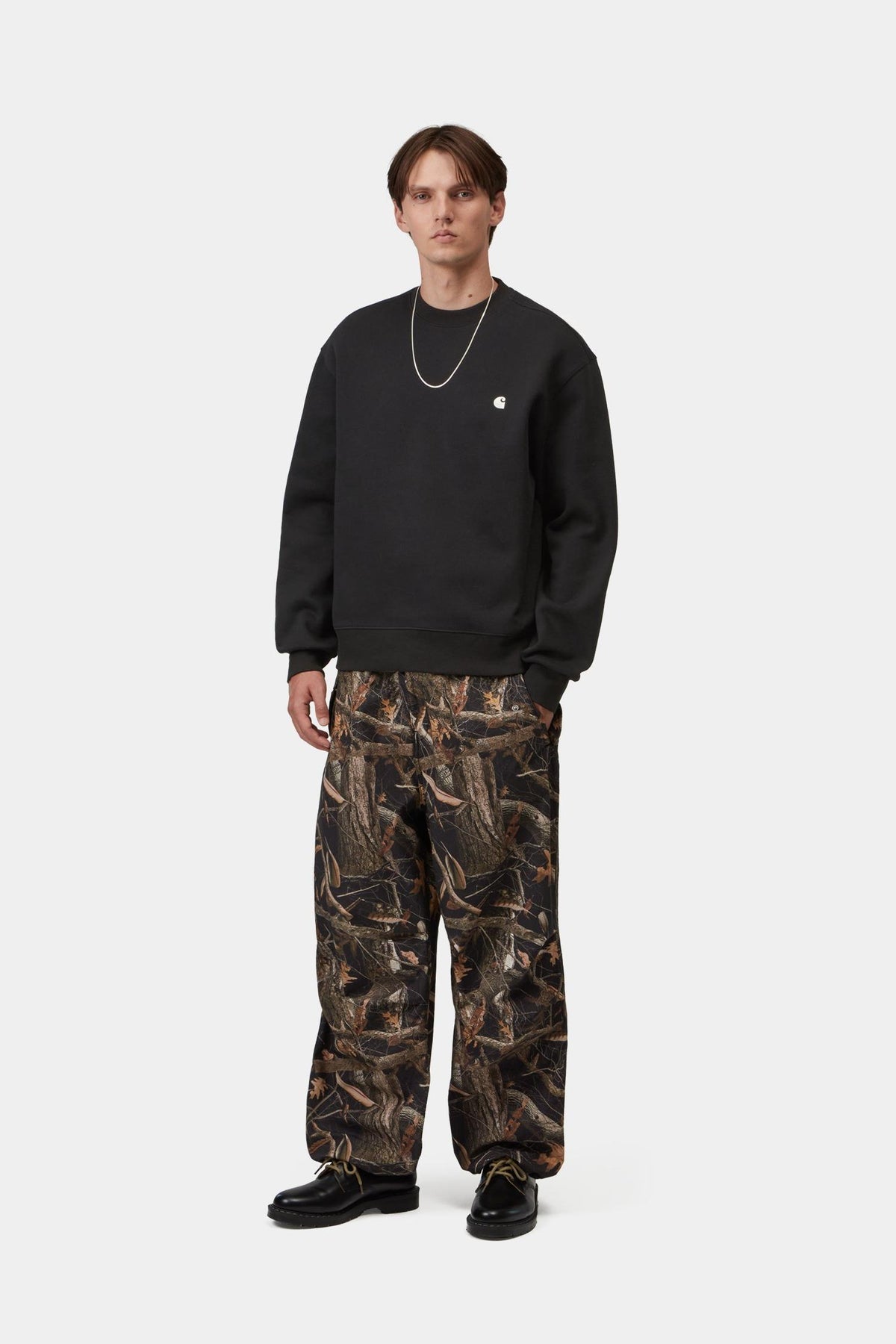 Sweat-shirt Carhartt WIP Mack noir, détail