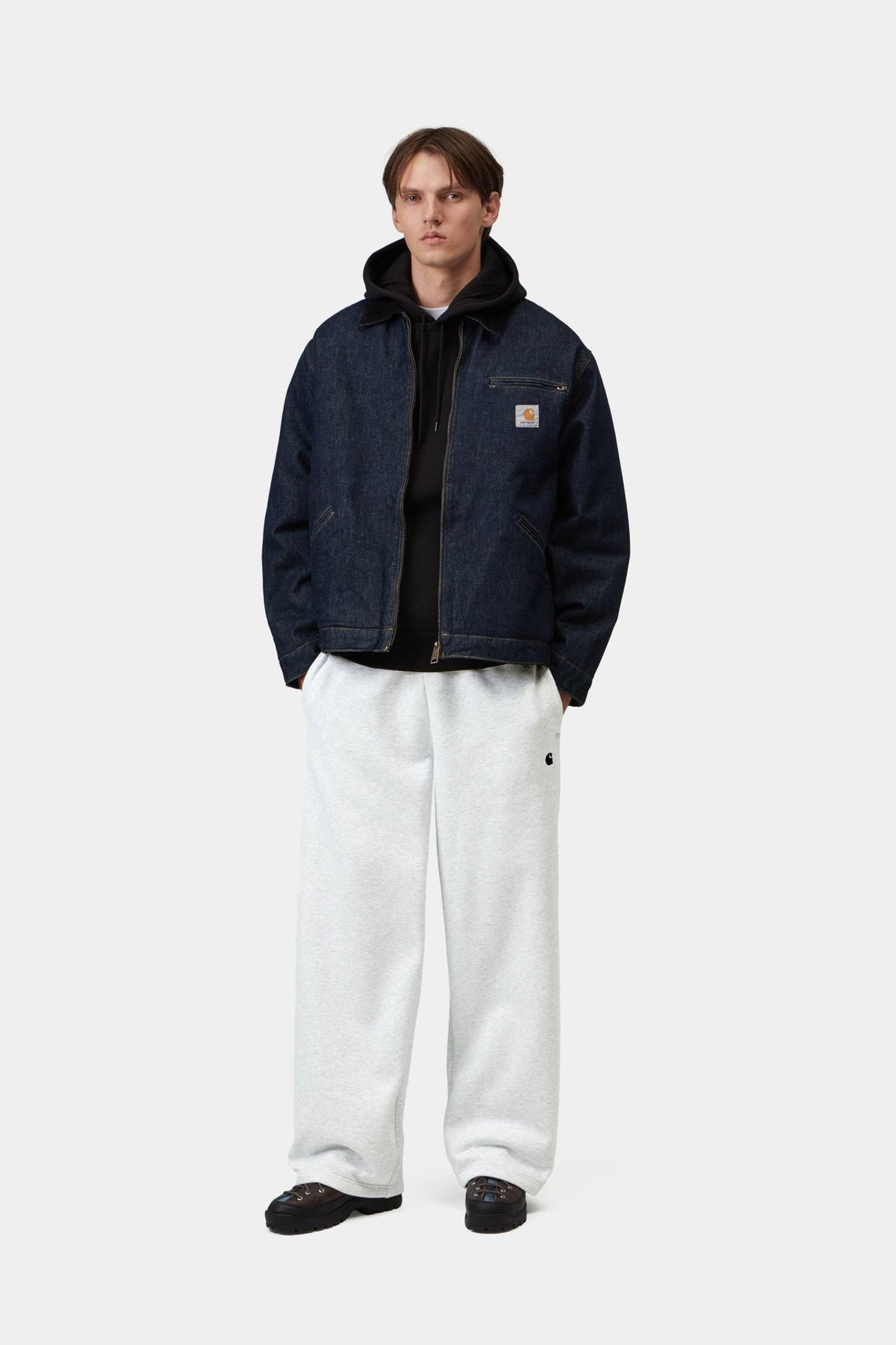 Pantalon de jogging Carhartt WIP Mack gris, détail