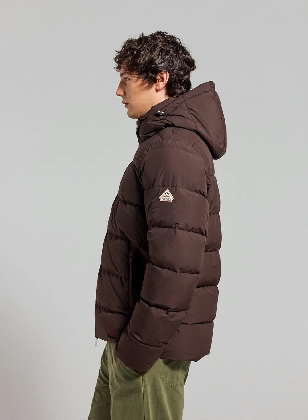 Doudoune Pyrenex Spoutnic Mini Ripstop marron foncé, vue de profil