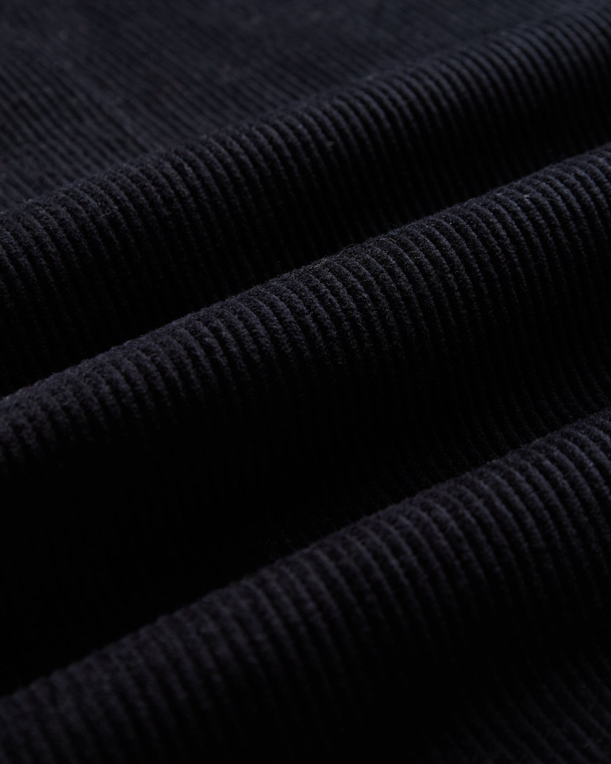 Chemise Lobo Portuguese Flannel noire, détail du velours côtelé