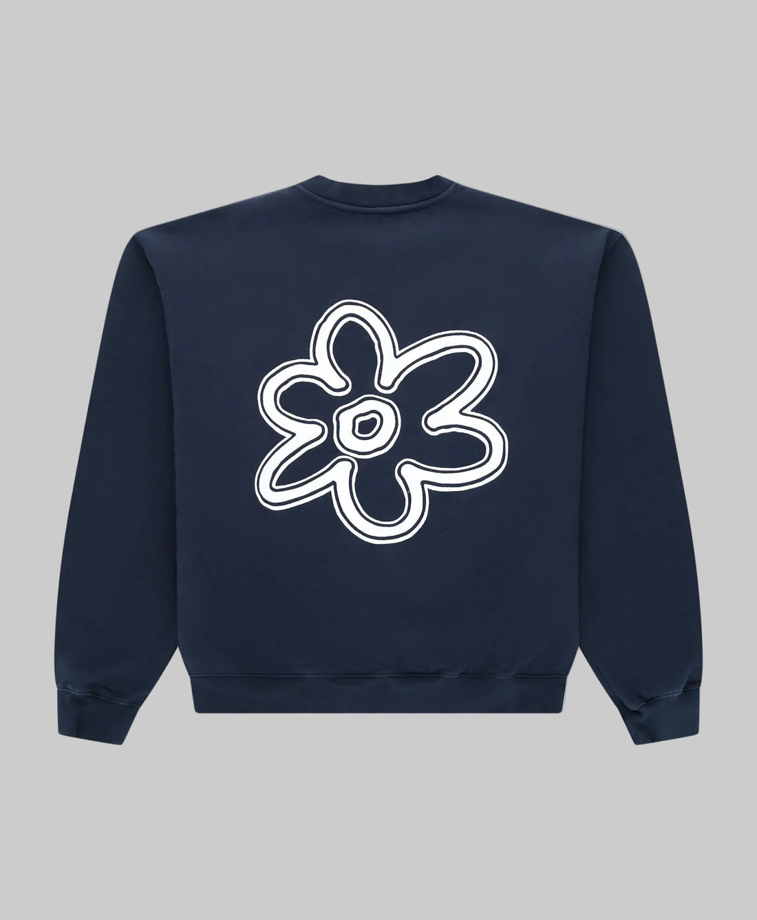 Line Flower Crewneck Blue | Arbor Antwerp