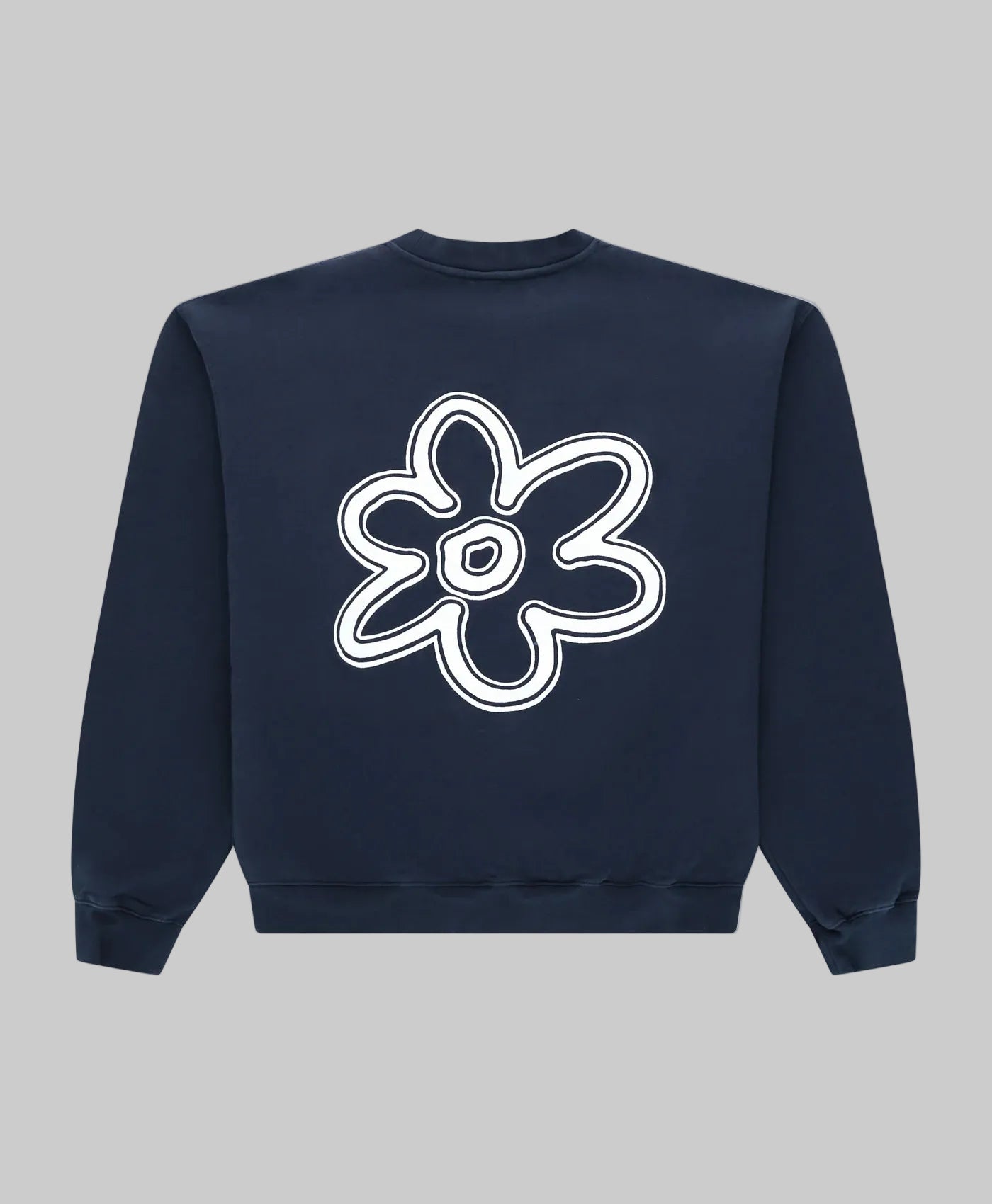 Line Flower Crewneck Blue | Arbor Antwerp