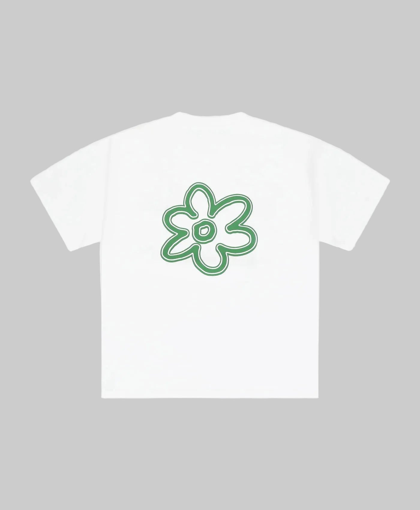 Line Flower T-Shirt Green | Arbor Antwerp