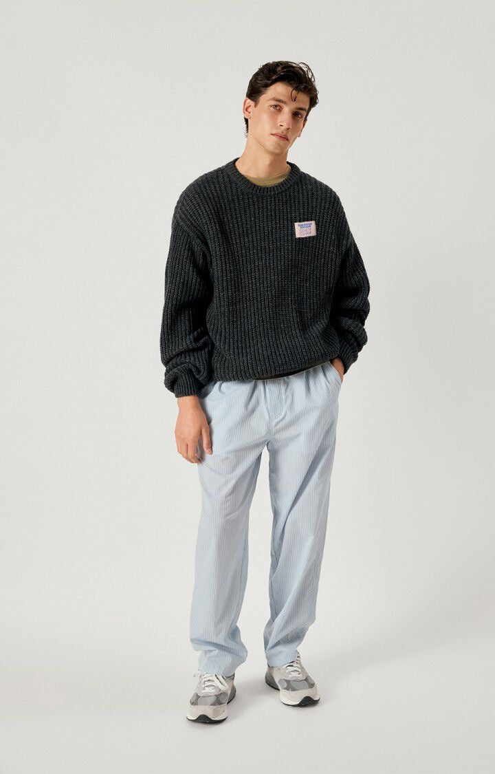 Pull Cyrow American Vintage anthracite chiné porté
