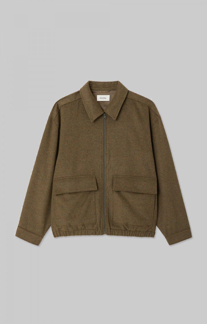 Veste Dodiloo American Vintage laurier chiné, vue à plat