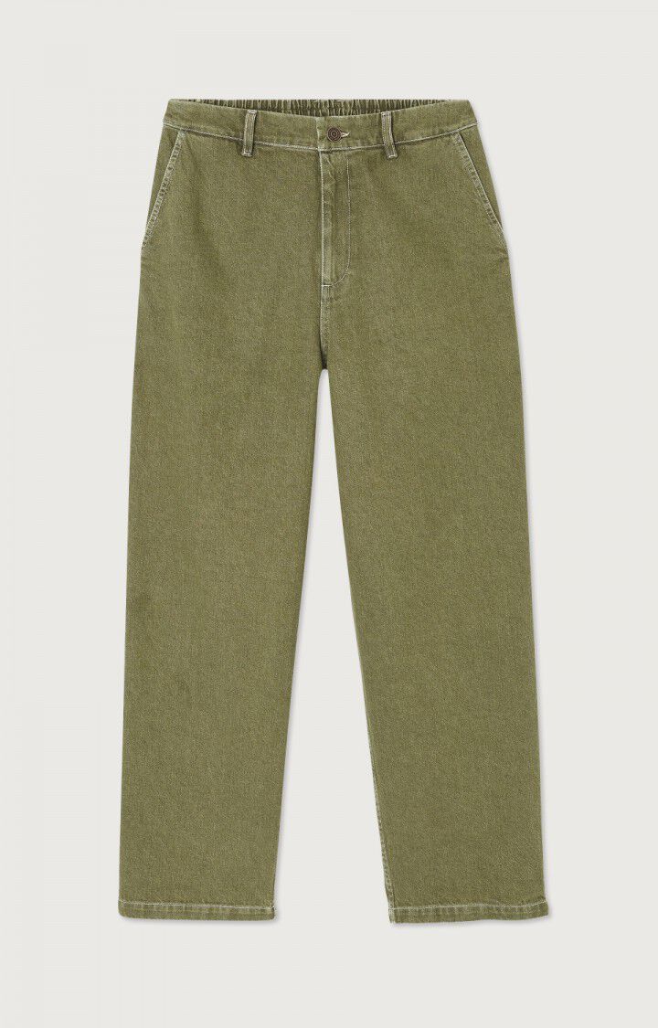 Jean droit American Vintage Uzatown kaki