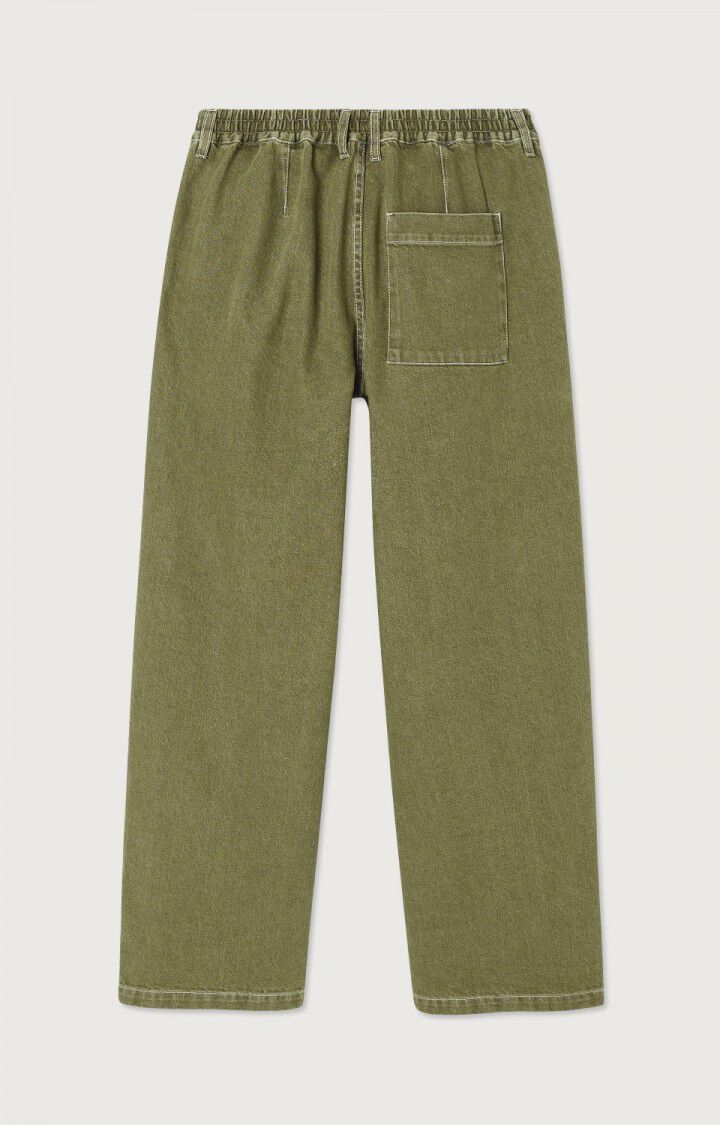 Jean droit American Vintage Uzatown kaki, détail