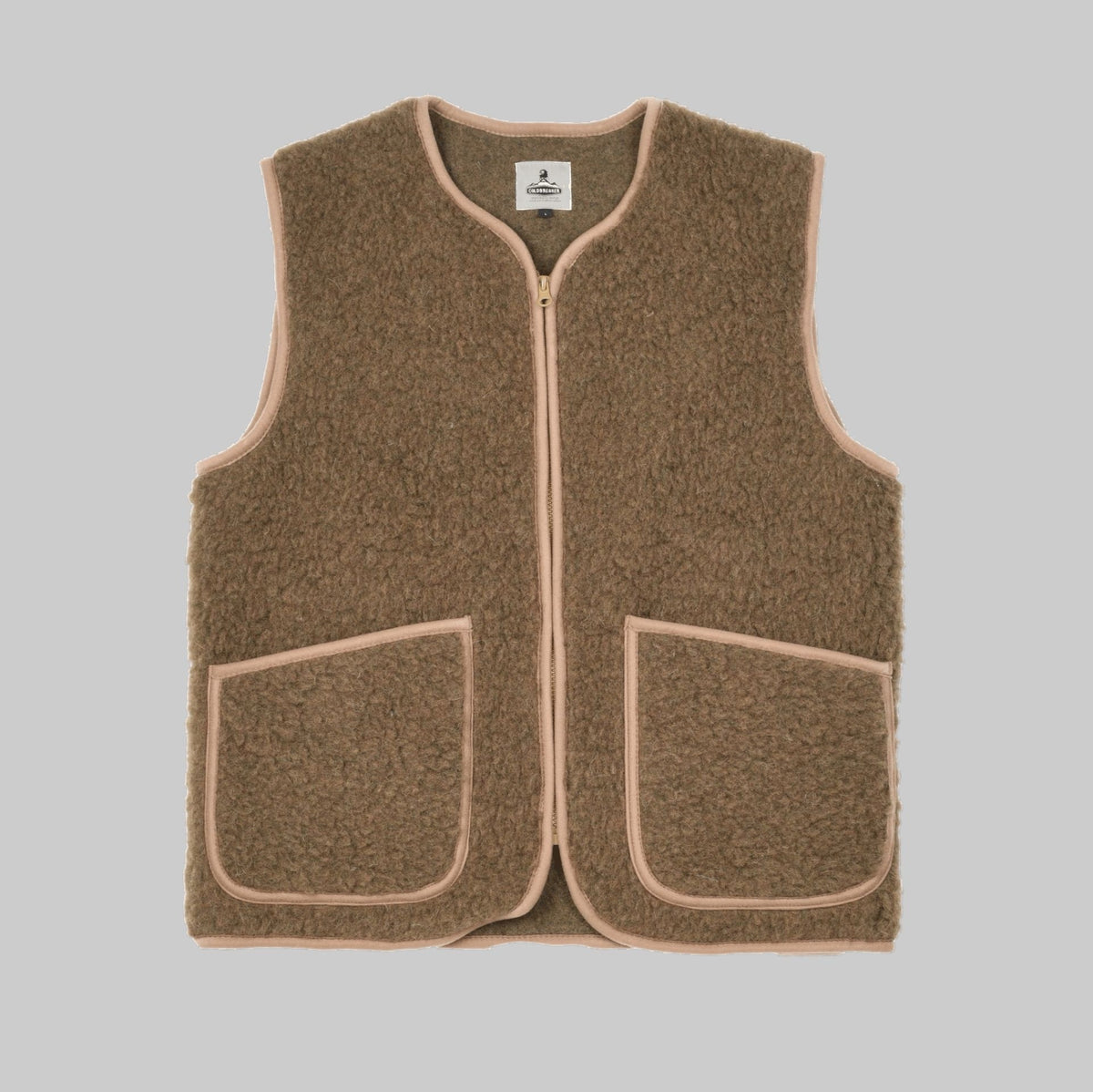 Veste sans manches Pepitko Coldbreaker bark, laine bouclée