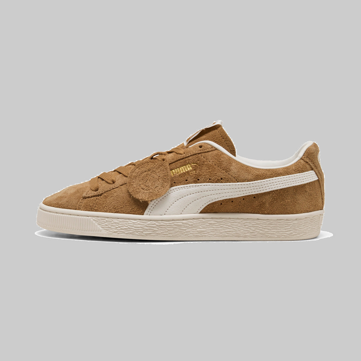 Sneakers Puma Suede Charles F. Stead beige Honey Butter, vue de profil extérieur