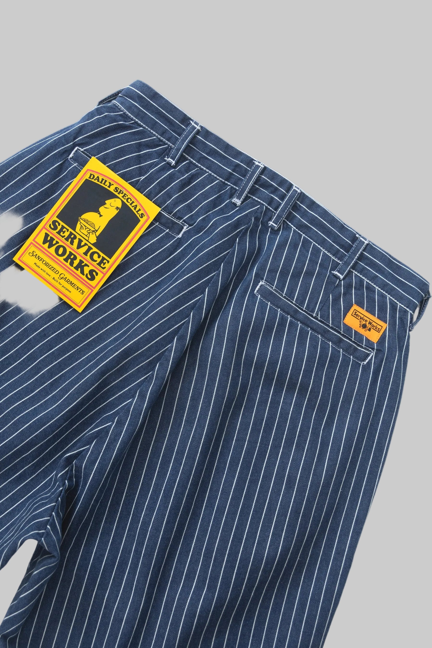 PinStripe Denim Part Timer Shorts| Service Works