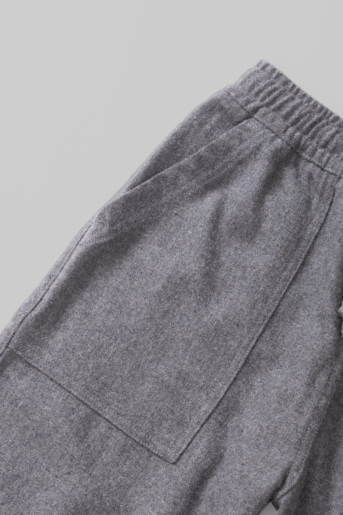 Flannel Chef Pants Service Works gris anthracite, détail de la taille élastiquée