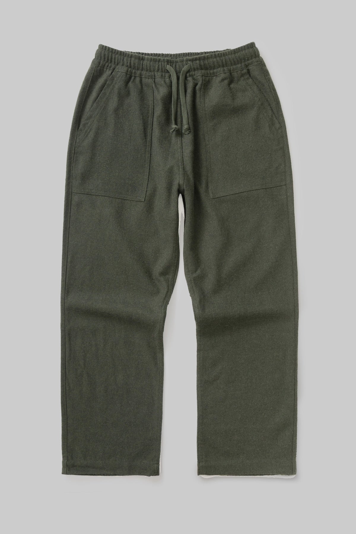 Flannel Chef Pants Service Works vert forêt, vue de face