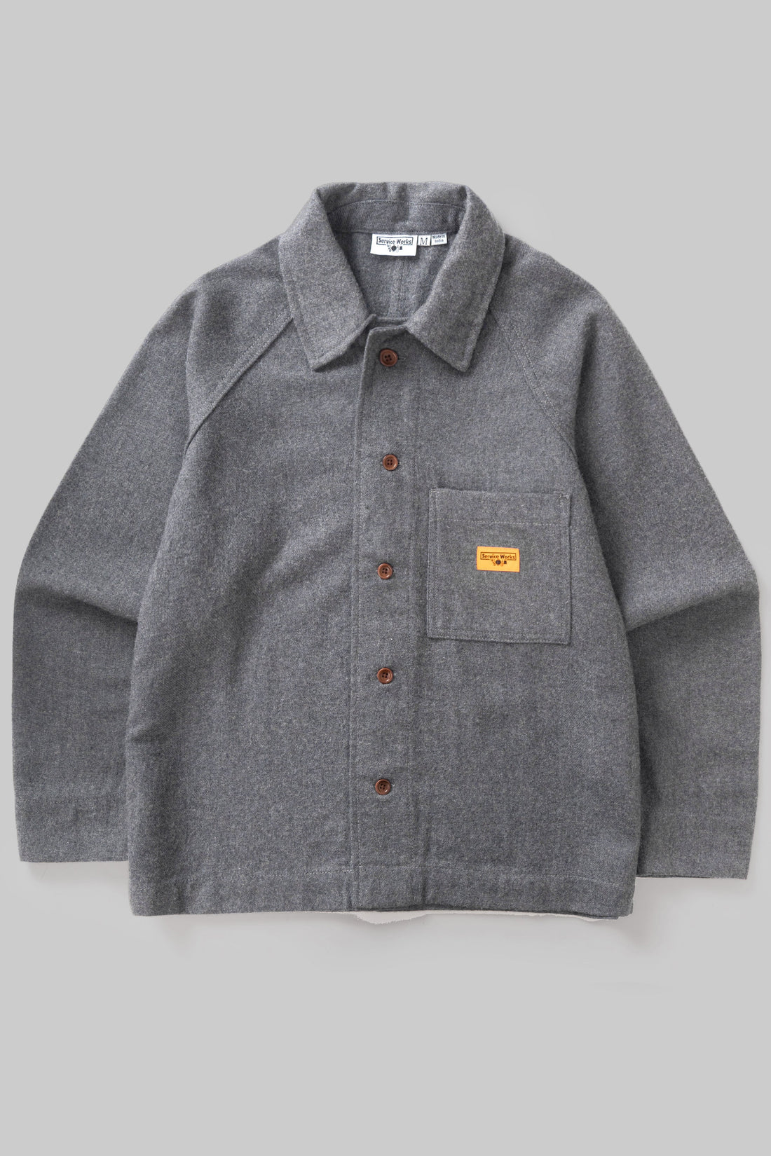 Flannel FOH Overshirt Service Works gris anthracite, vue de face
