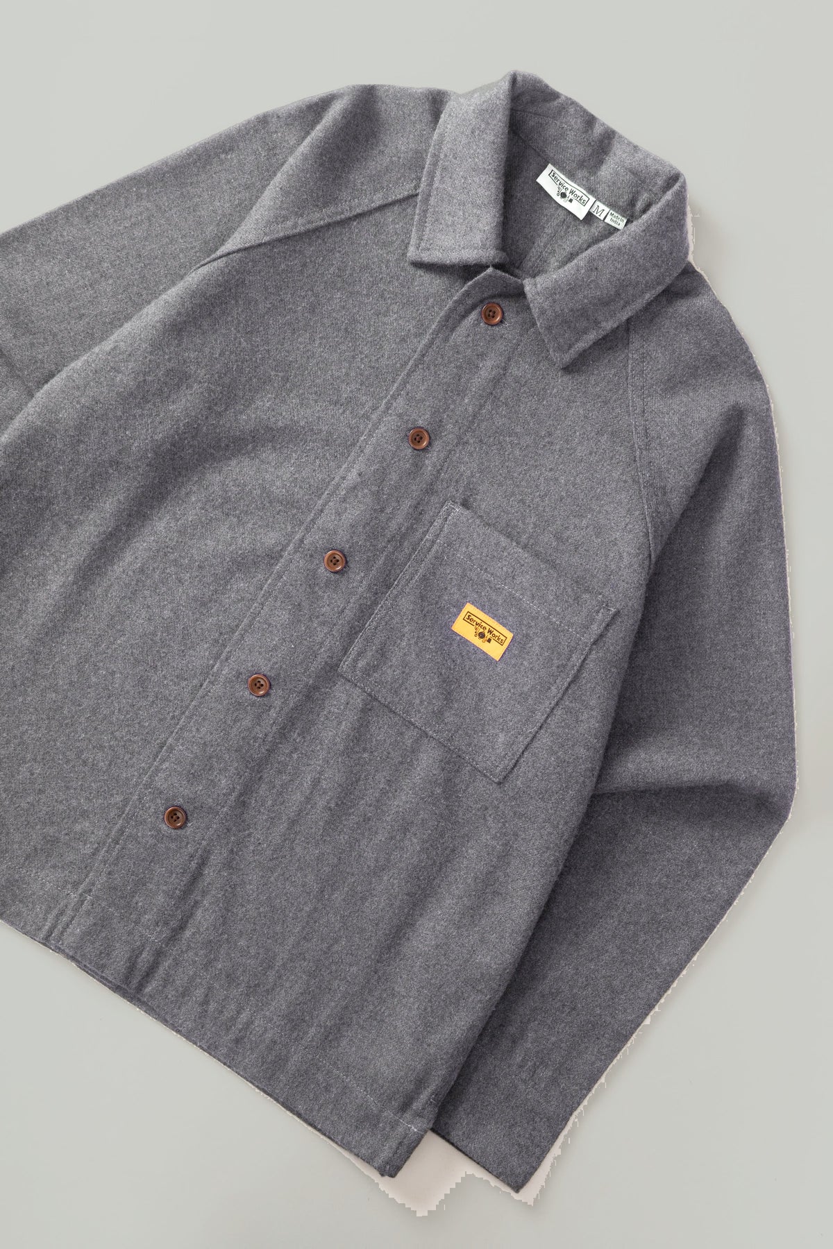 Flannel FOH Overshirt Service Works gris anthracite, vue de dos
