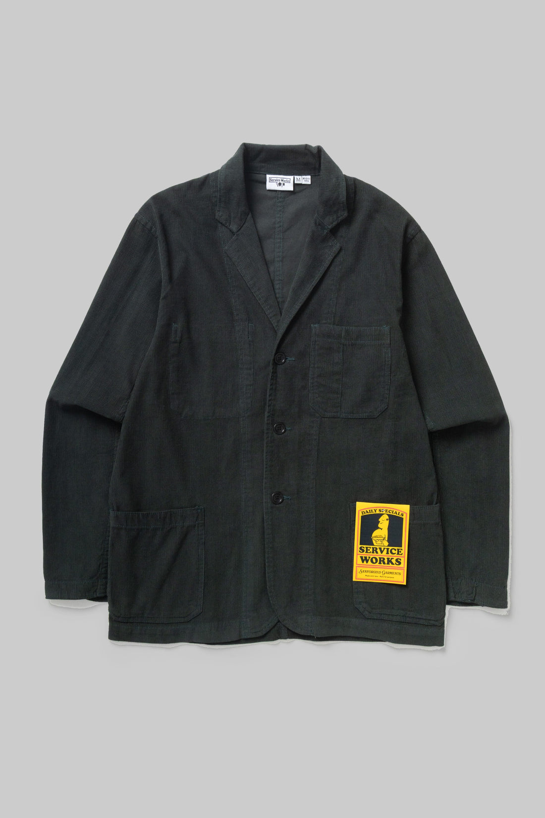 Fine Cord Server Suit Jacket Service Works verte, vue de face