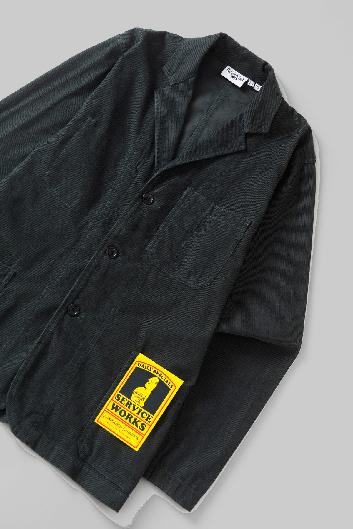 Fine Cord Server Suit Jacket Service Works verte, vue de dos