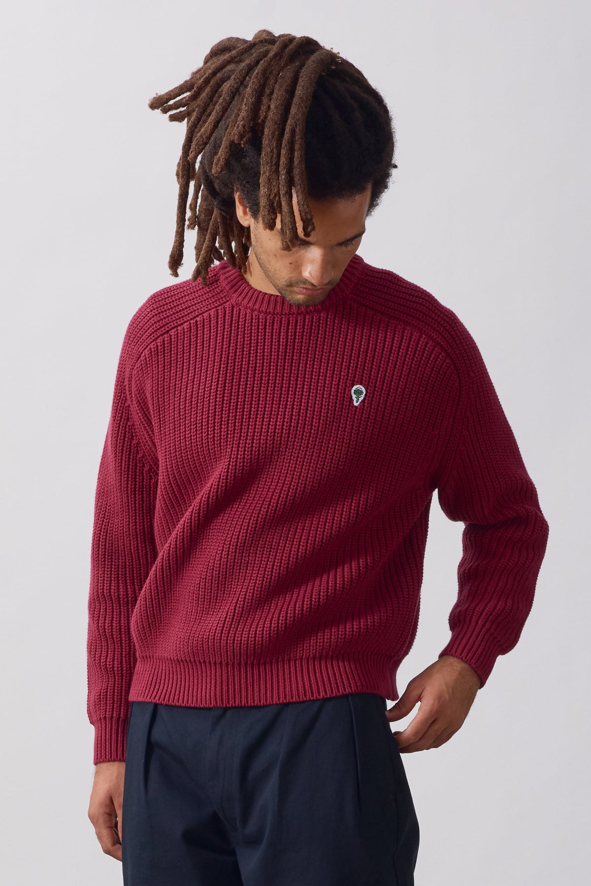 Artichoke Chunky Knit Service Works bordeaux porté