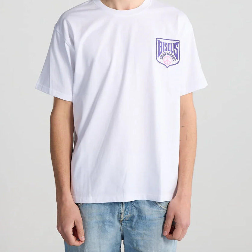 T-shirt Blason White | Bisous Skateboards