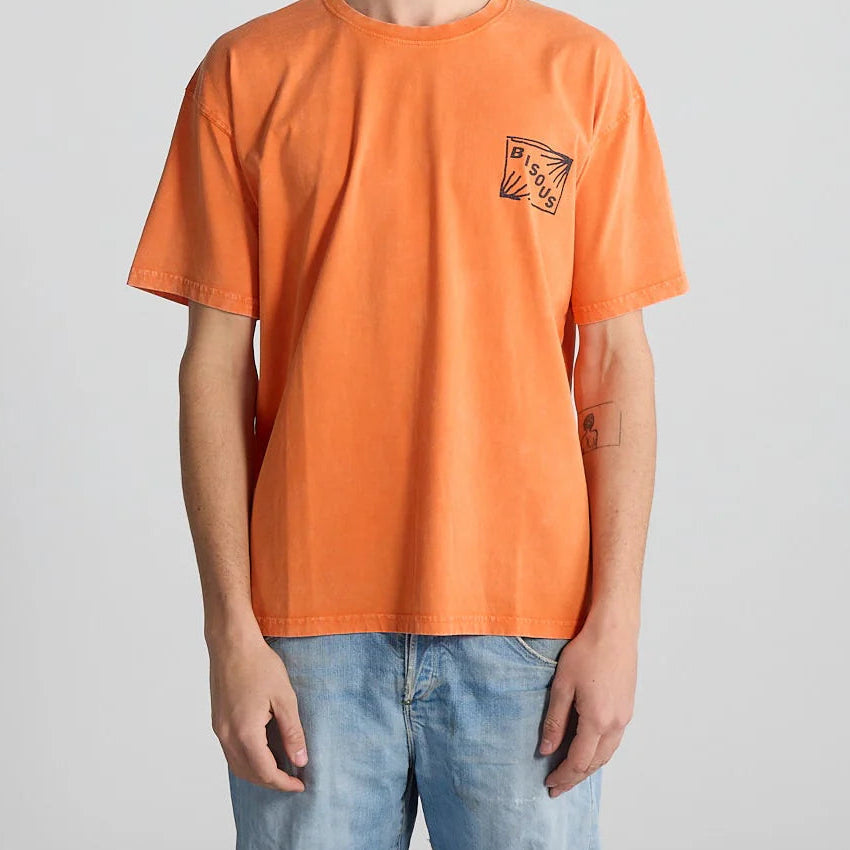 T-shirt Flyer Washed Orange | Bisous Skateboards