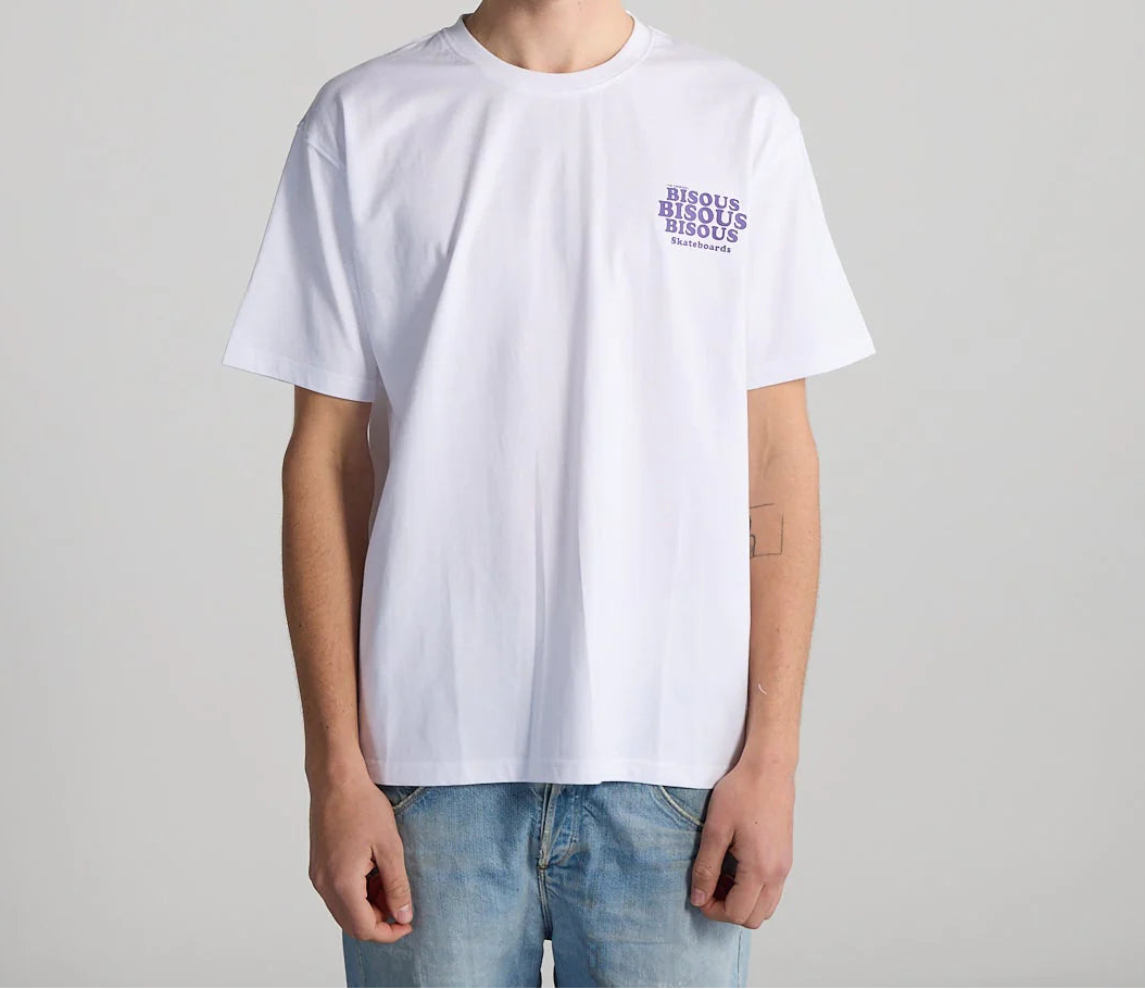 T-shirt Grease White | Bisous Skateboards