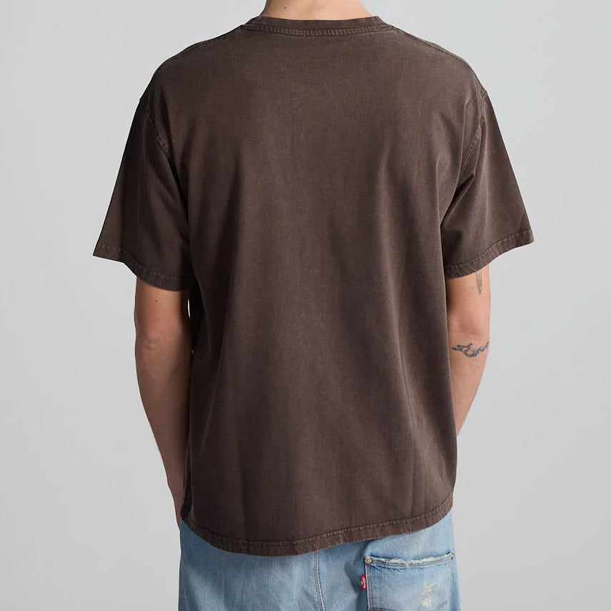 T-shirt Pochoir Washed Brown | Bisous Skateboards