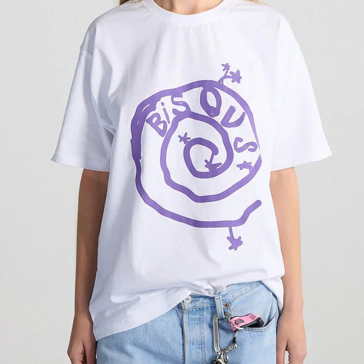 T-shirt Spiral White | Bisous Skateboards