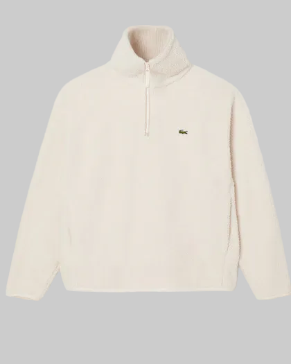 Sweatshirt sherpa col montant zippé | Lacoste