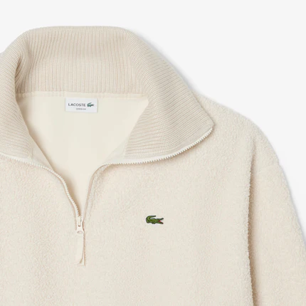 Sweatshirt sherpa col montant zippé | Lacoste
