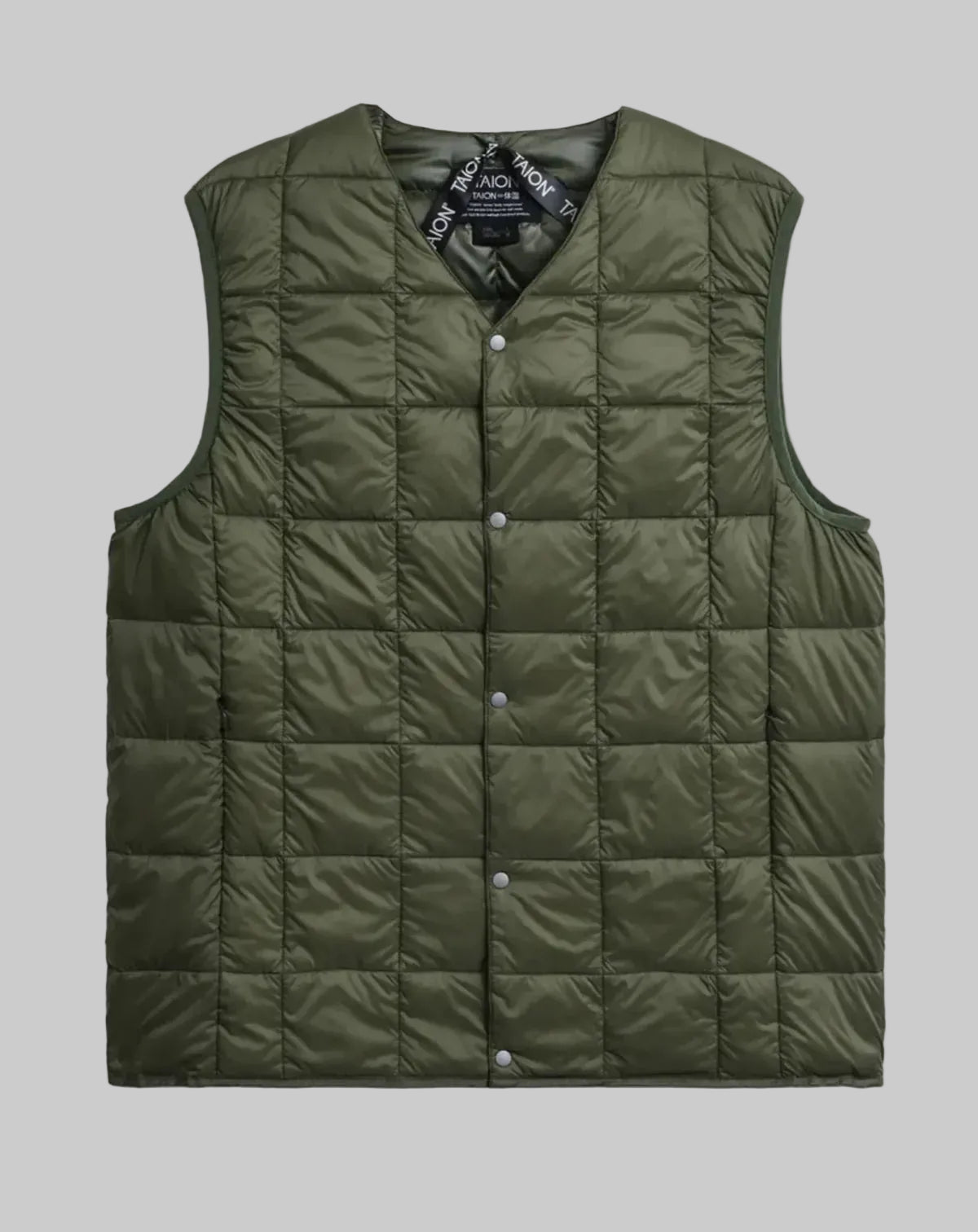 Crew Neck Button Down Vest | Taion