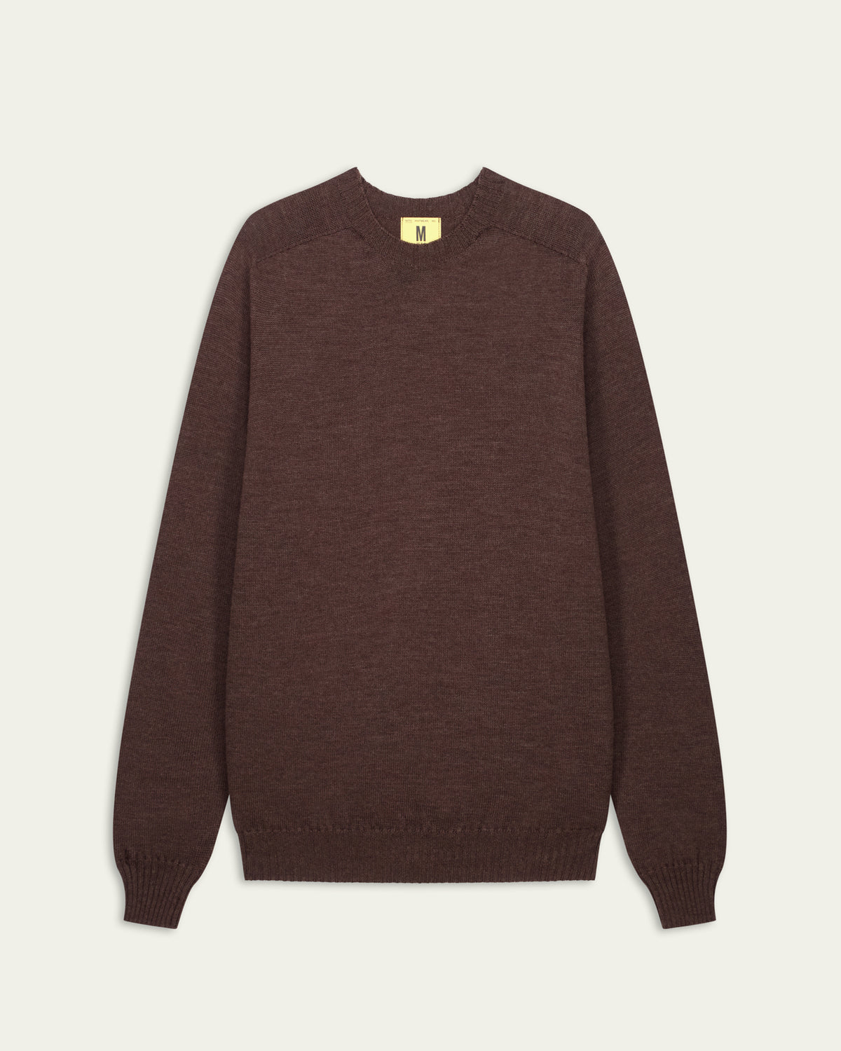 Pull Aris col rond Nitto Knitwear marron