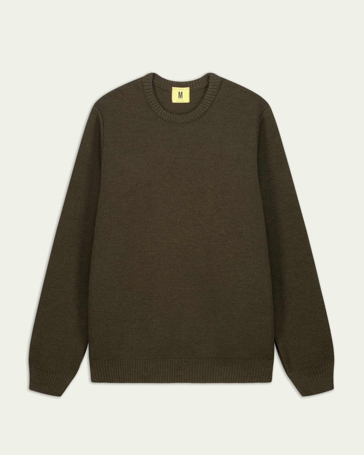 Pull Youri col rond Nitto Knitwear kaki